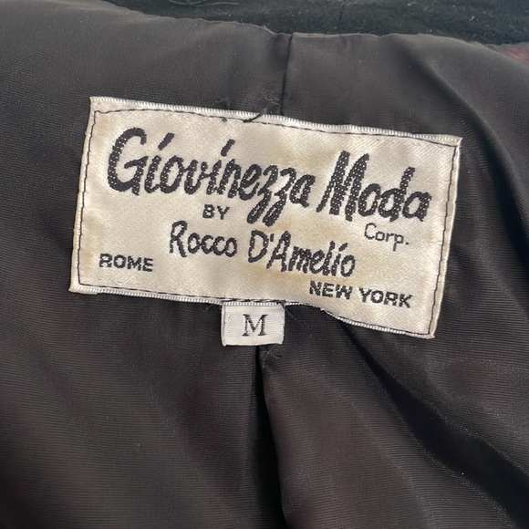Vintage 80’s Giovinezza Moda Rocco D’Amelio Cropped Black Blazer - Picture 7 of 9